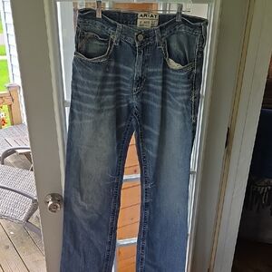 Ariat Blue Straight-Leg Jeans with Natural Fade